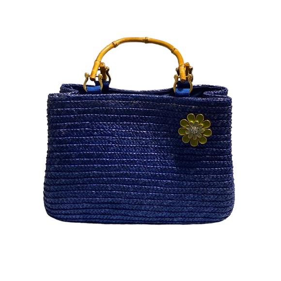St. John's Bay Handbags - 90s Y2K wicker weave purse with bamboo handles